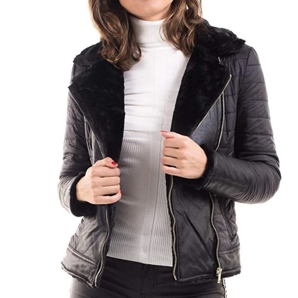 Reversible Guess Puffer / Fur Jacket